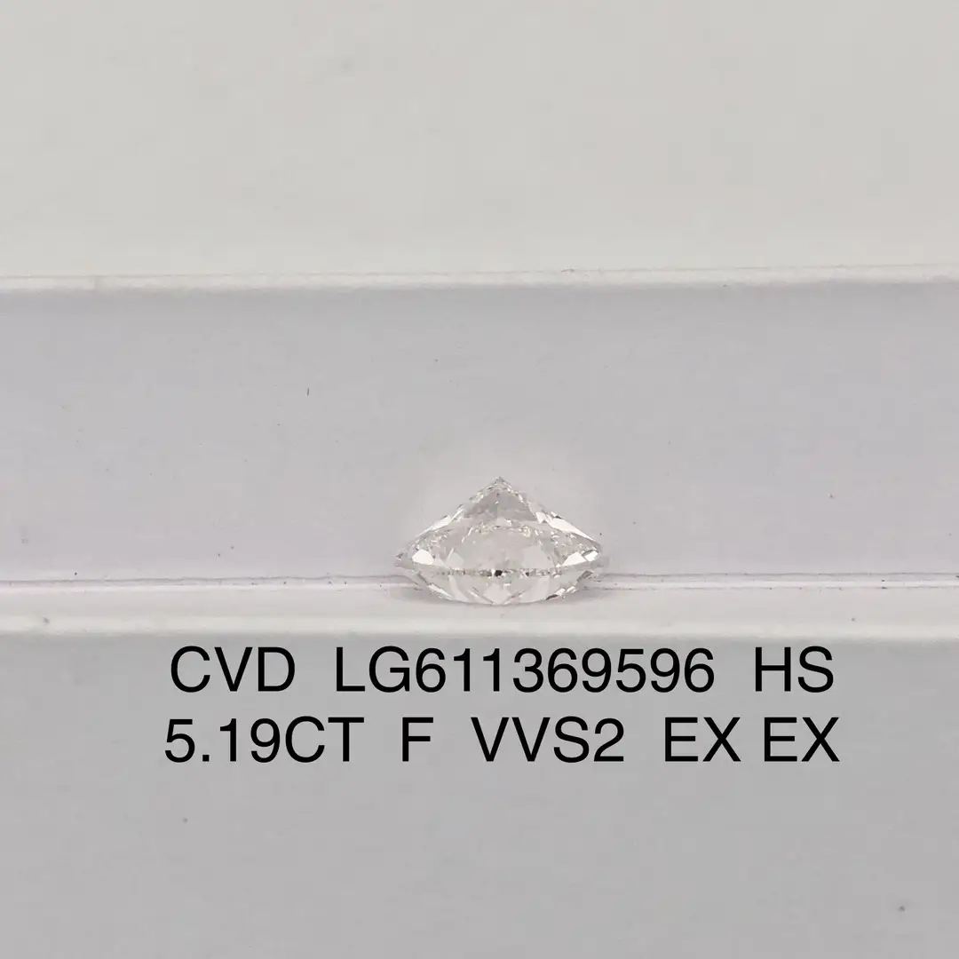 Messi Jewelry Lab Grown Diamond Heart 5.19CT - F VVS2 Catalog #LG611369596 2