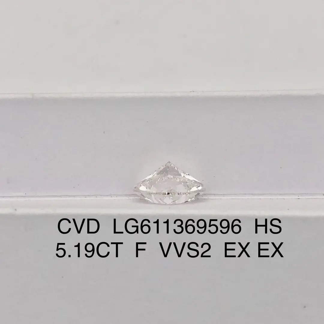 Messi Jewelry Lab Grown Diamond Heart 5.19CT - F VVS2 Catalog #LG611369596 2