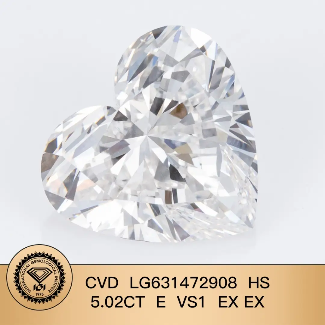 Forma fantasiosa 5.02ct e vs1 ex addetto al cuore Diamond lab con certificato IGI LG631472908 1