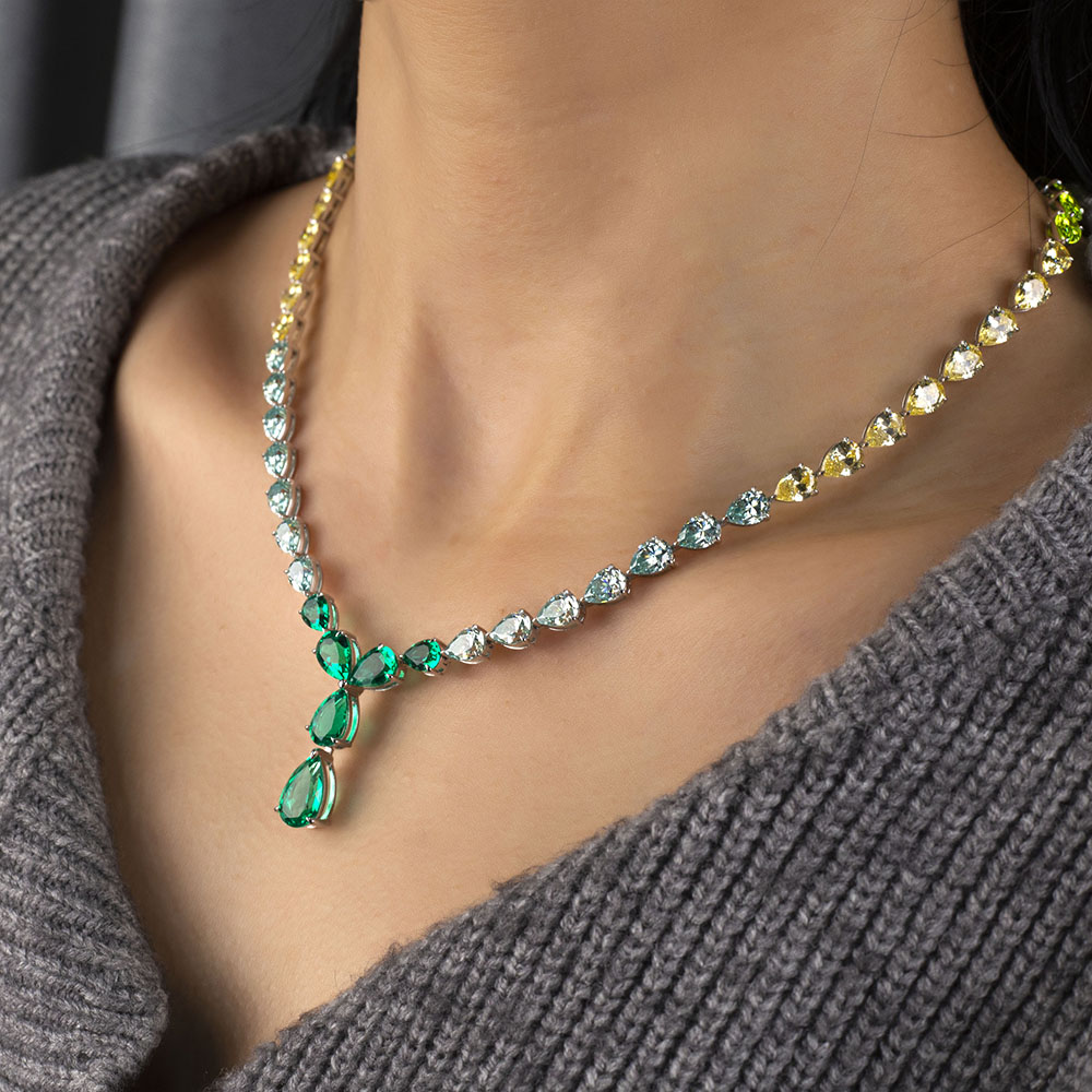 Pasadya nga 925 nga Pilak nga Alahas nga adunay Lab Grown Diamonds - Mga Opsyon sa Laki sa Melee 8