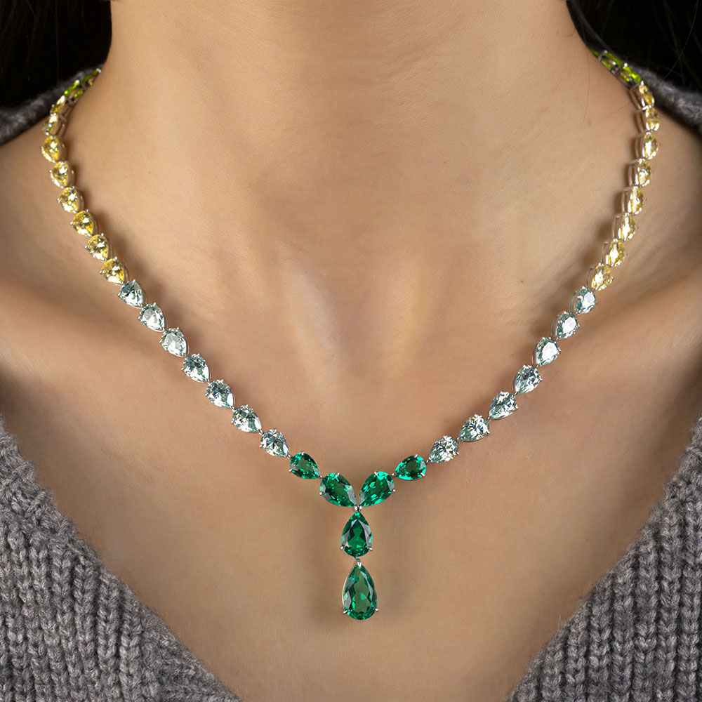 Pasadya nga 925 nga Pilak nga Alahas nga adunay Lab Grown Diamonds - Mga Opsyon sa Laki sa Melee 7