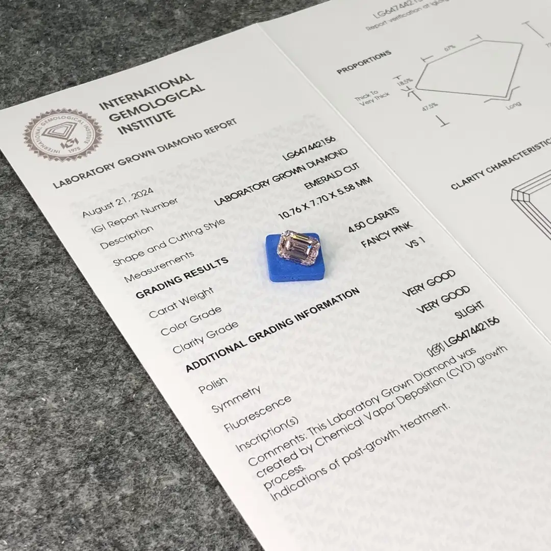 4.5CT Princess Lab Grown Diamond by Messi Jewelry 3