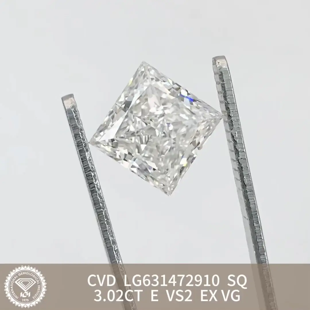 Messi Jewelry Lab Diamond - 4ct Emerald Cut CVD Diamond 2