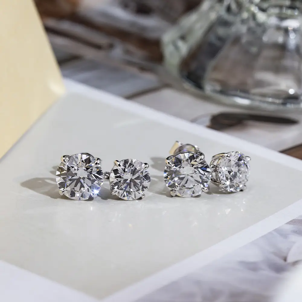 MSE -788 Lab Grown Diamond 3CT 2CT Orecchini Studi 18K Gioielli - Gioielli Messi 1