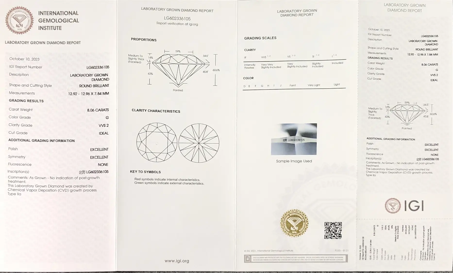 5ct Lab Diamond - IGI Certified, Perfect Symmetry & Cut 5