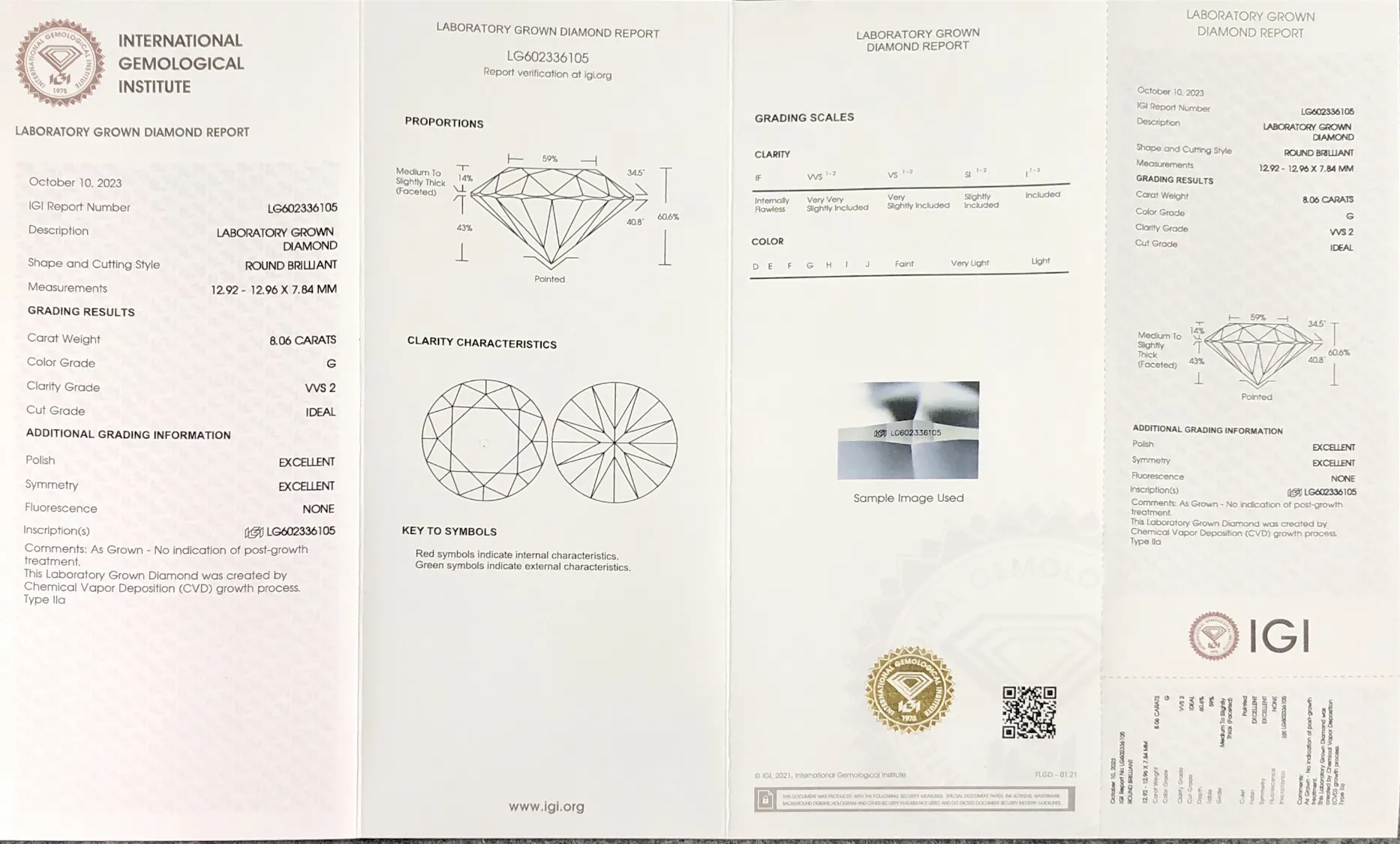 5ct Lab Diamond - IGI Certified, Perfect Symmetry & Cut 5