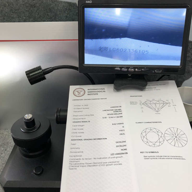 5ct Lab Diamond - IGI Certified, Perfect Symmetry & Cut 12