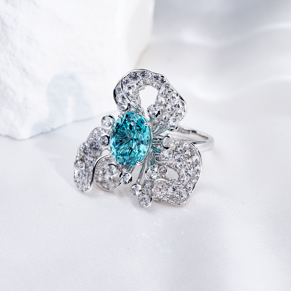 MSR-1740 Batu Permata Cantik &Perhiasan Cincin Mewah Berlian Lab Tumbuh-Messi 7