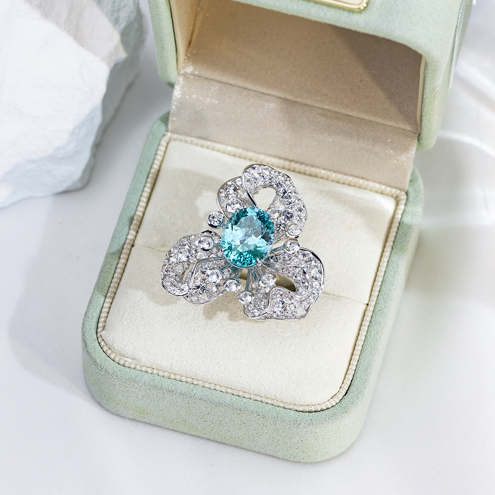 MSR-1740 Batu Permata Cantik &Perhiasan Cincin Mewah Berlian Lab Tumbuh-Messi 12