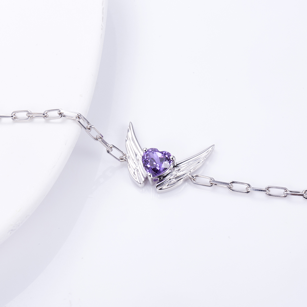 Barang kemas Messi MSB-611 Lab Grown Gemstone 9/10k/14k/18k Suaikan Gelang 10