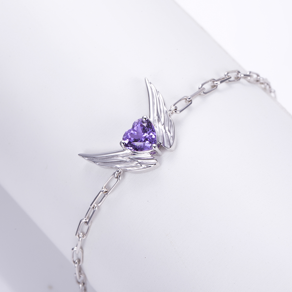 Barang kemas Messi MSB-611 Lab Grown Gemstone 9/10k/14k/18k Suaikan Gelang 11