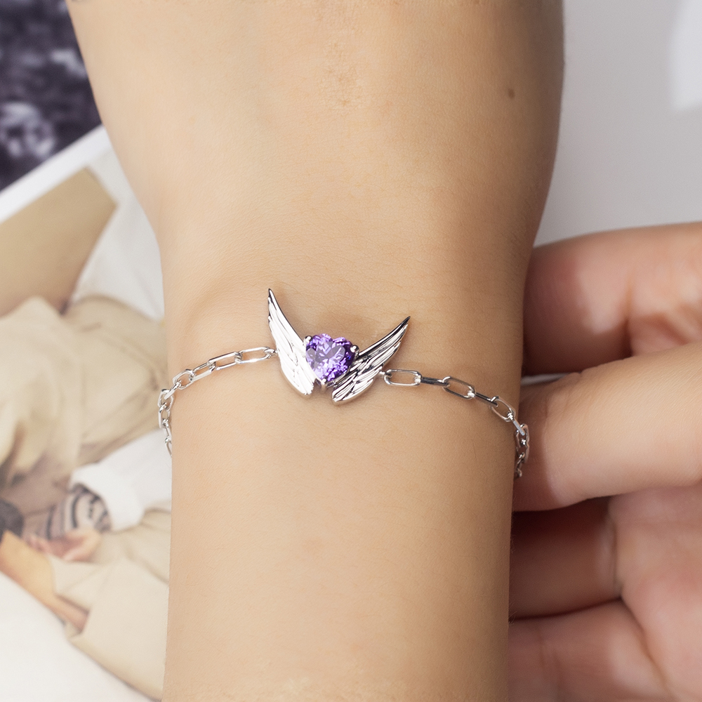 Barang kemas Messi MSB-611 Lab Grown Gemstone 9/10k/14k/18k Suaikan Gelang 7