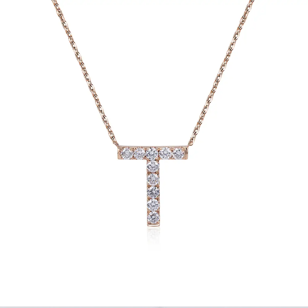 Messi Jewelry Lab Diamond Lettera a sospensione Diamond Gold Jewelry Necklace | Gioielli Messi 1