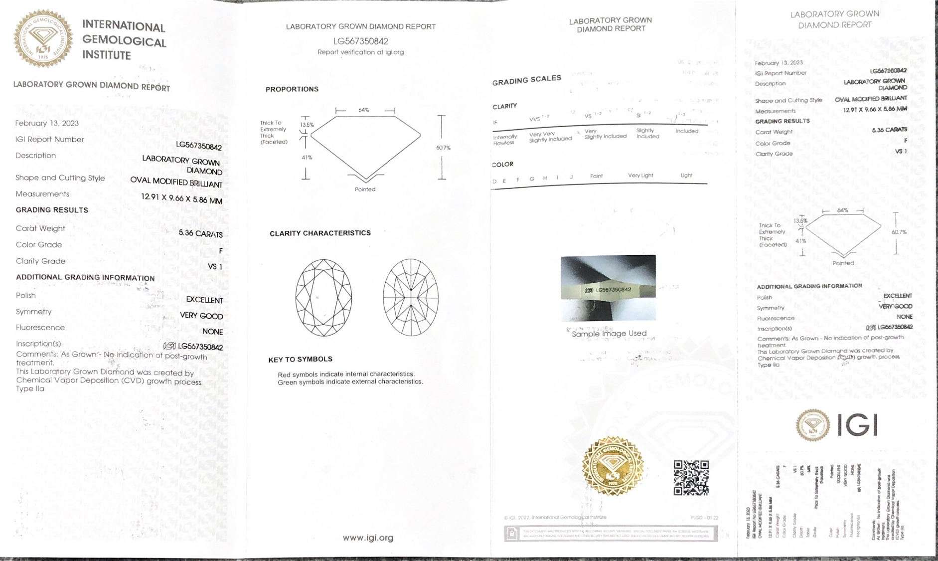 CVD Oval Cut Lab Diamond 5.36CT F VS1 EX VG LG567350842 Iced Out Diamond | Messi Alahas 7