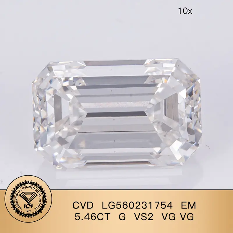Messi gioielli smeraldo taglio 5,48 ct g vs2 vg vg lab diamond con certificato IGI LG560231754 1