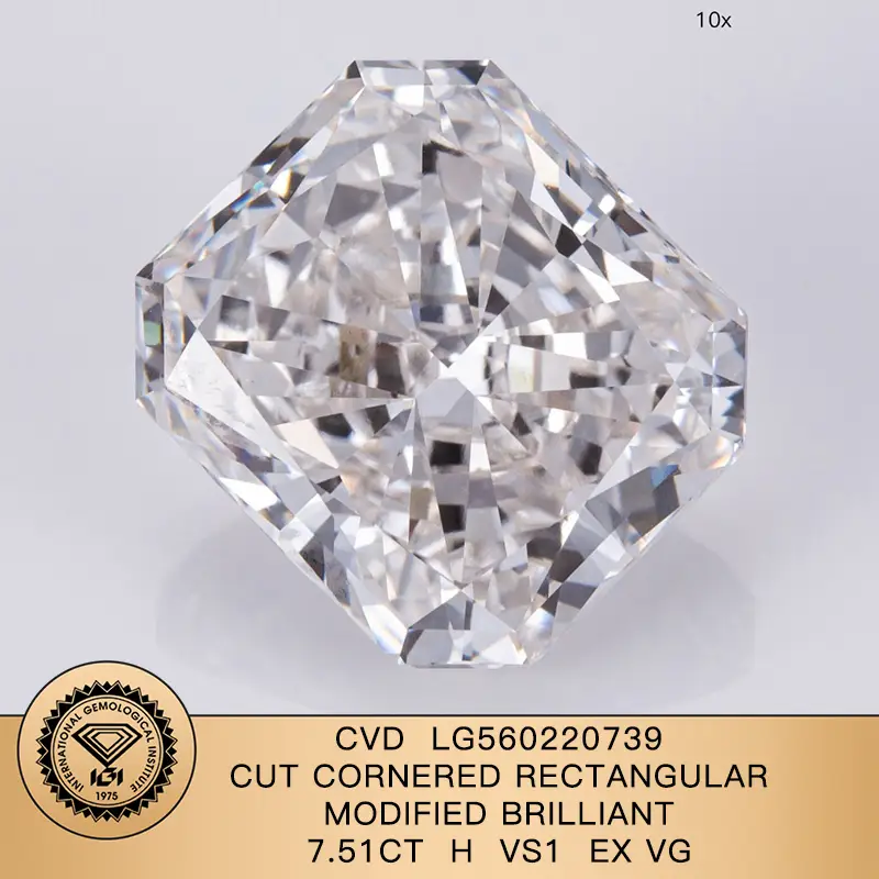 Gioielli Messi cuscino di carati grandi carato 7.51carat h vs1 ex vg lab diamond lg560220739 1