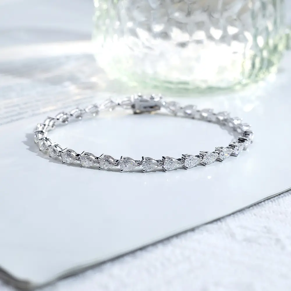 Messi Jewelry MSB-622 Personalizza Fancy Shape Lab Diamond Tennis Bracciale 1