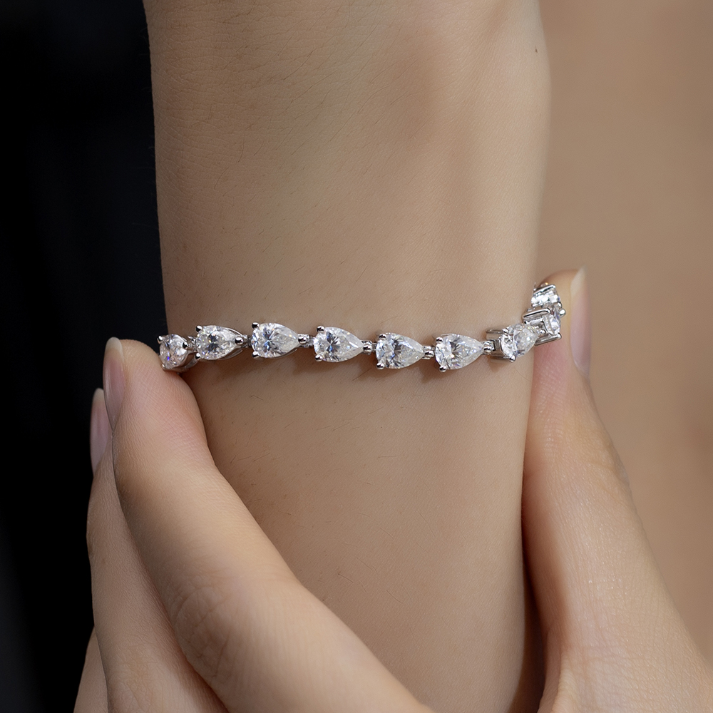 Messi ékszerek MSB-622 Testreszabhatja a divatos formájú laboratóriumot termesztett gyémánt teniszkarőt 8