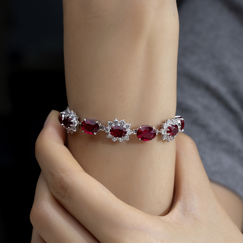 Messi Alahas MSB-621 Lab Gitubo nga Gemstone Ipasibo ang 9K/10K/14K/18K nga pulseras 8