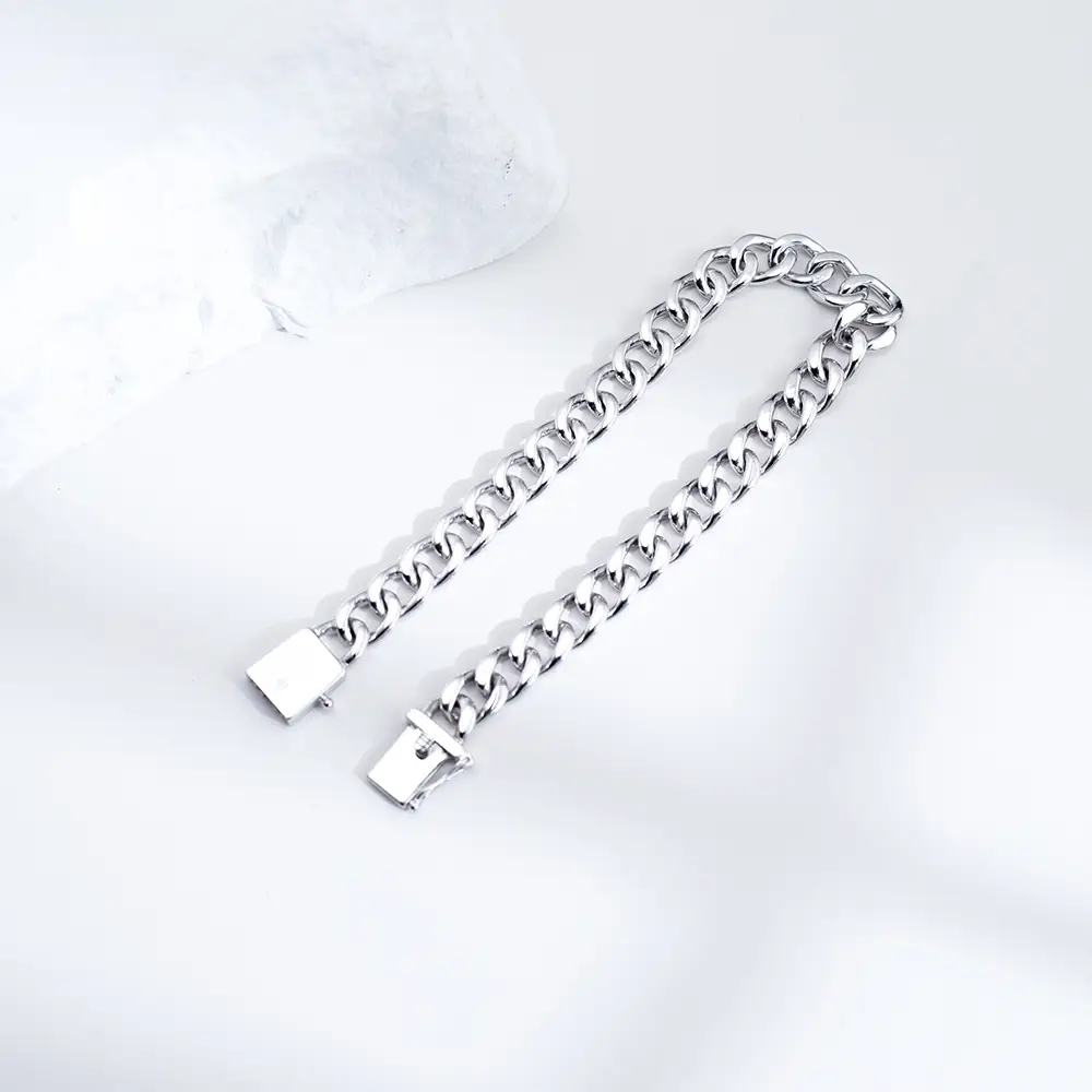 Gioielli Messi MSB-620 Personalizza Hip Hop Cuban Link Bracciale 9K/10K/14K/18K 1