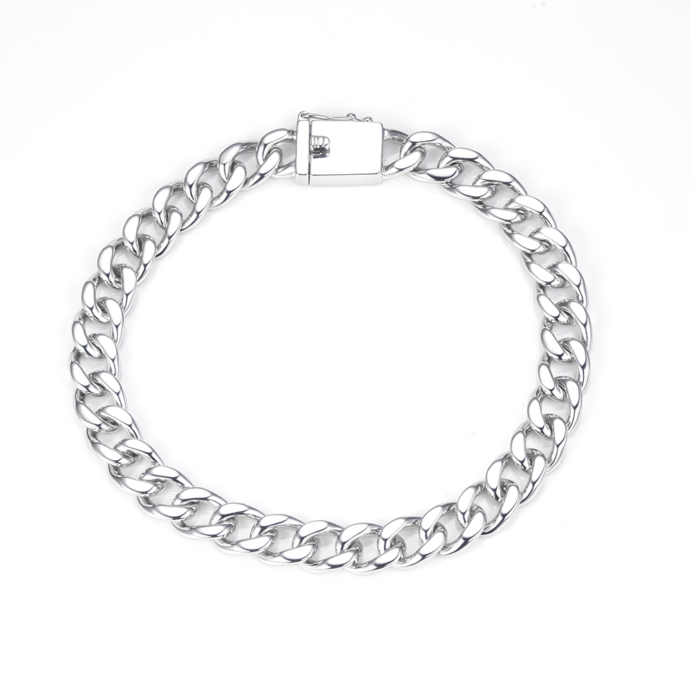 Messi Jewelry MSB-620 Customize Hip Hop Cuban Link Bracelet 9k/10k/14k/18k 8