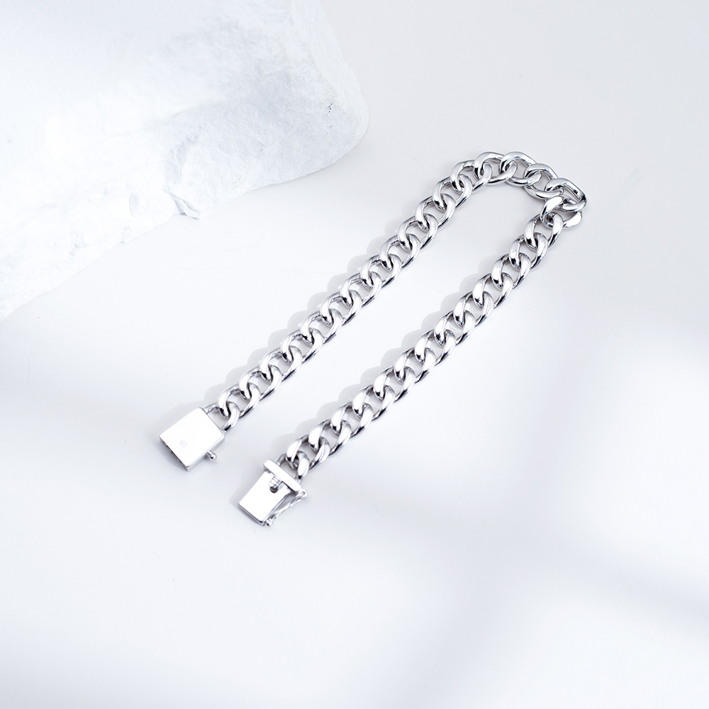 Messi Jewelry MSB-620 Customize Hip Hop Cuban Link Bracelet 9k/10k/14k/18k 9