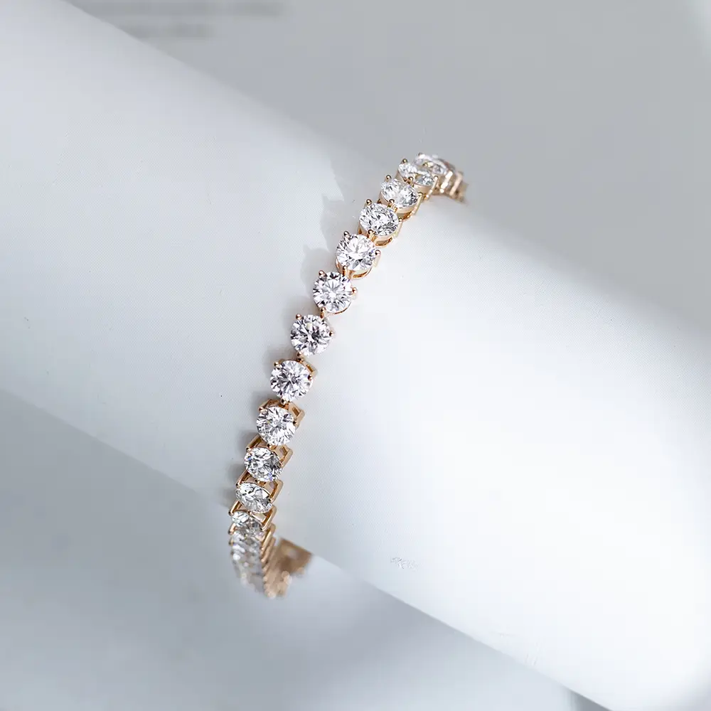 Customize Lab Grown Diamond Tennis Bracelet - Messi Jewelry 3