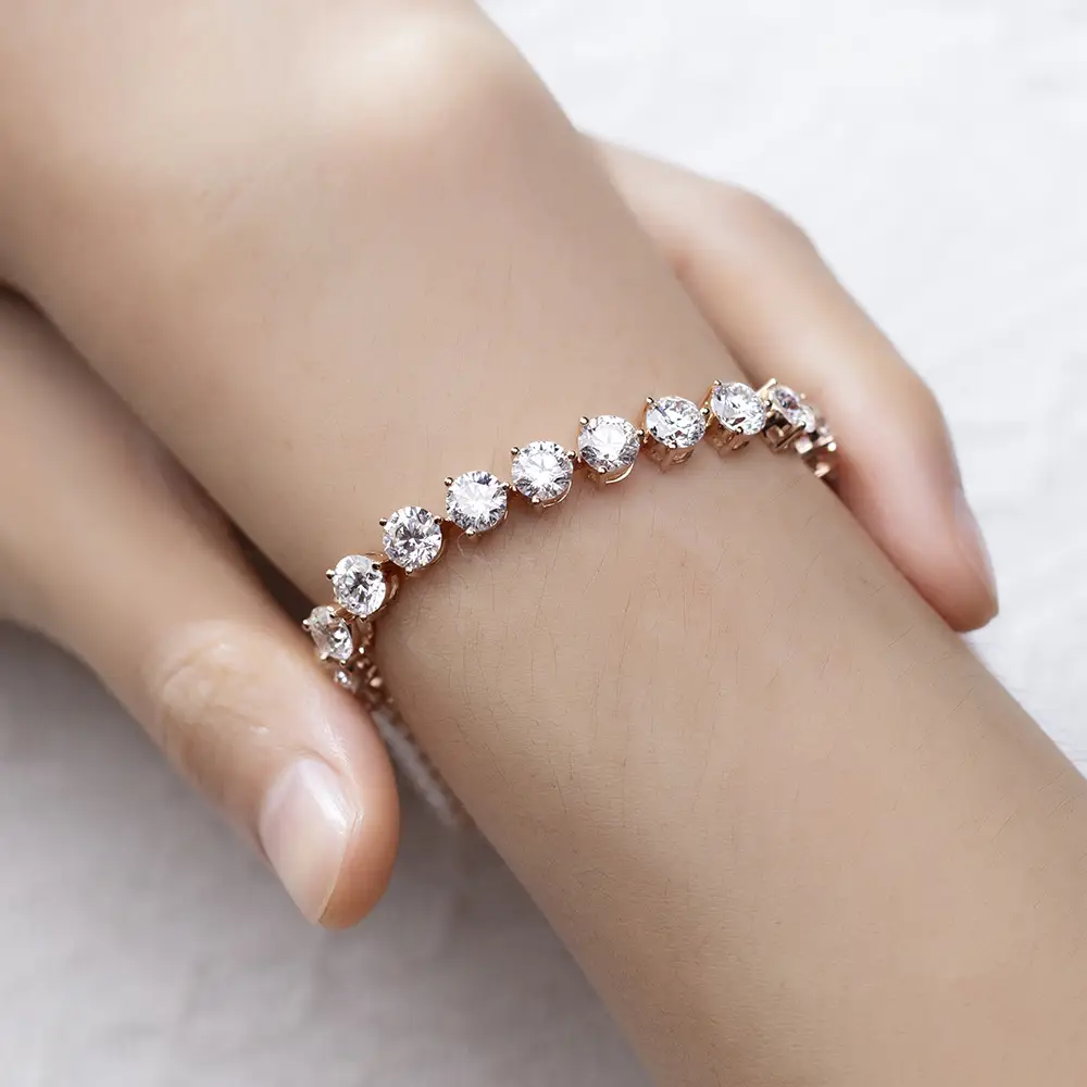 Customize Lab Grown Diamond Tennis Bracelet - Messi Jewelry 7