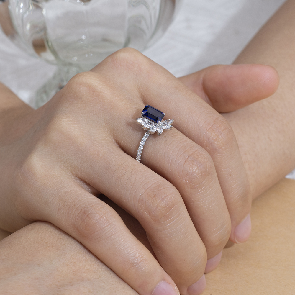 Cincin Nilam Lab Tumbuh 18K - Barang Kemas Messi 9