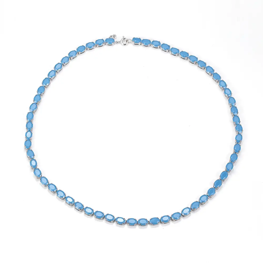 MSR-882 Custom Lab Custom GEMSTON GEMSTONE Oval Cut Collace Chains Gioielli | Gioielli Messi 1