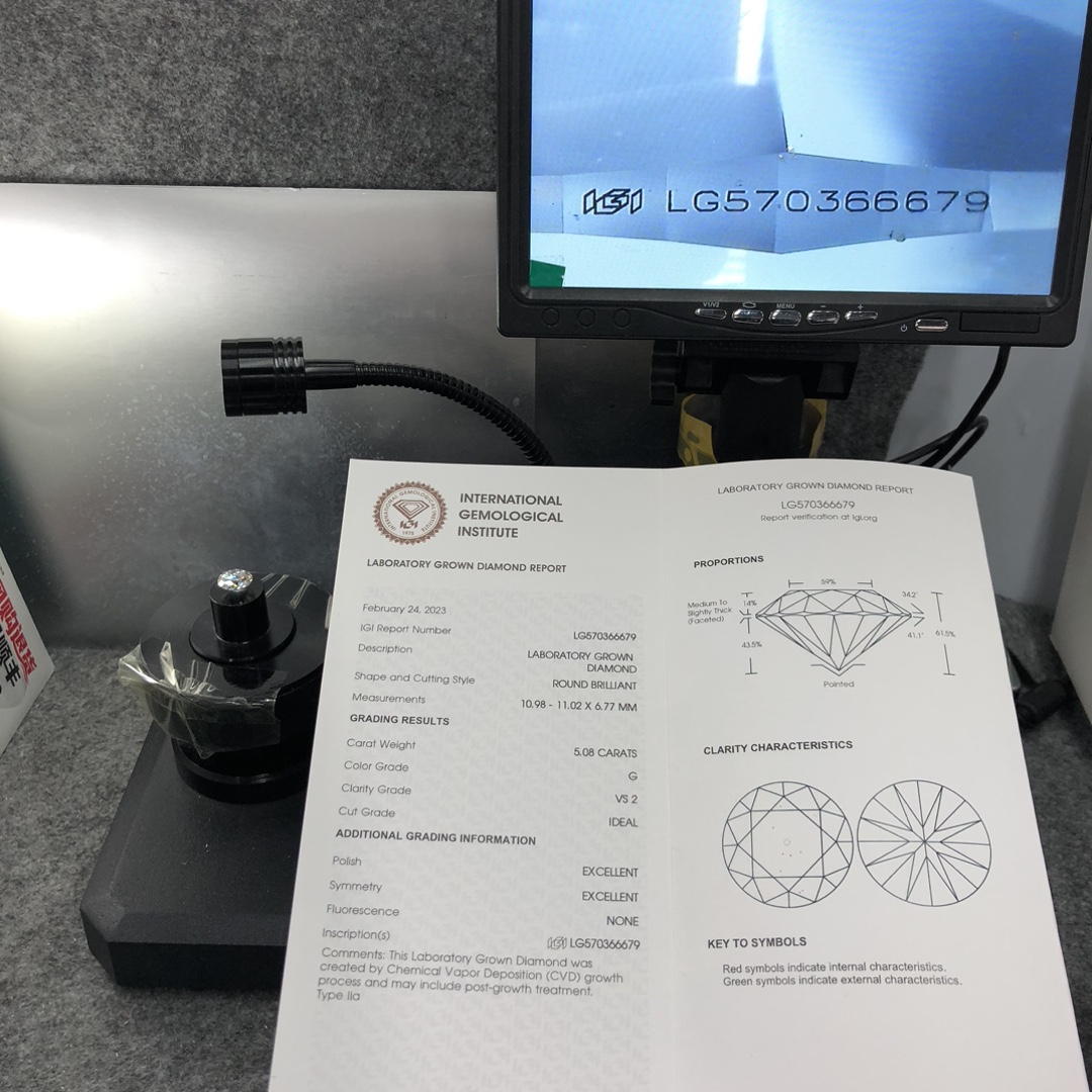 3.0 Ct Oval Lab Grown Diamond - IGI Certified 9