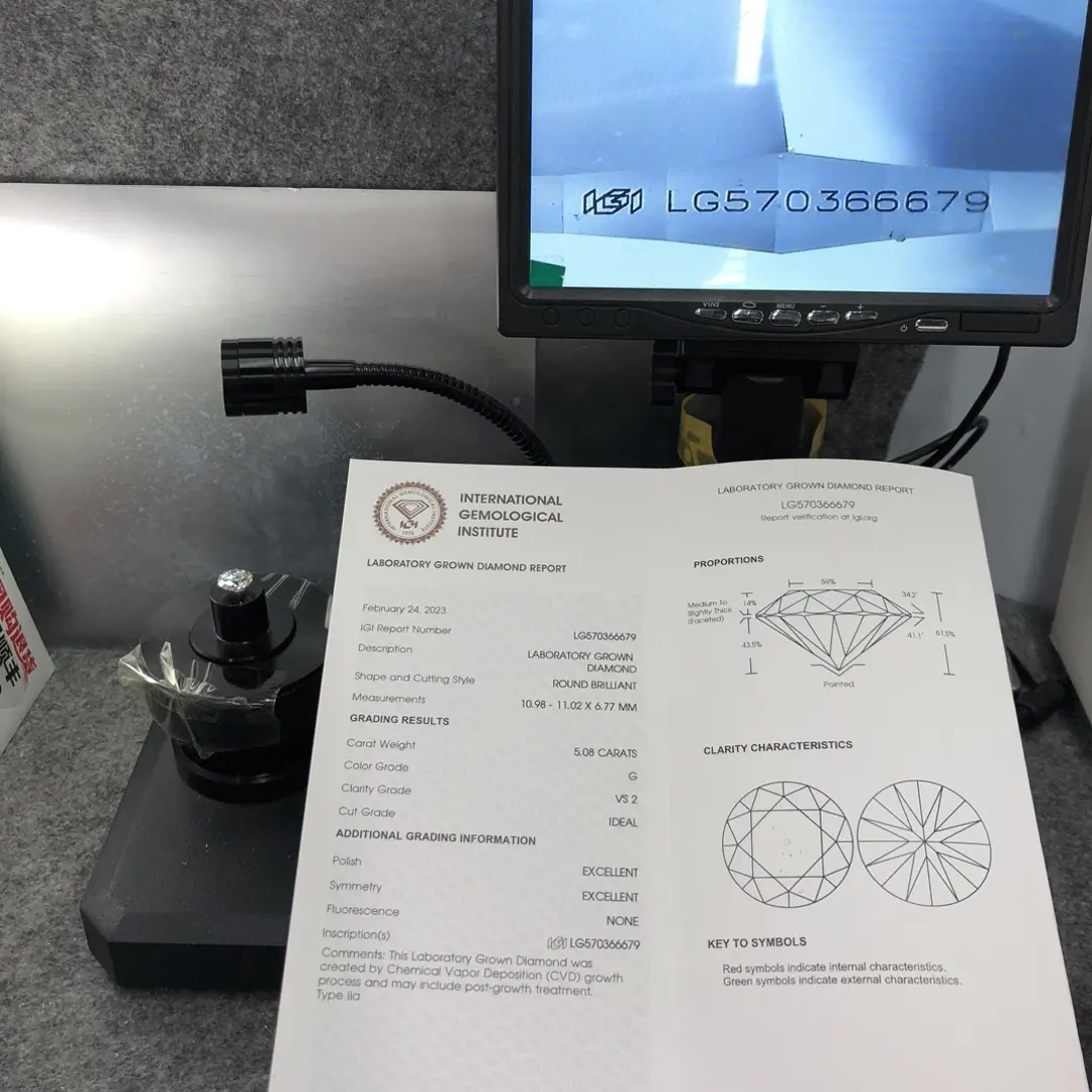 3.0 Ct Oval Lab Grown Diamond - IGI Certified 3