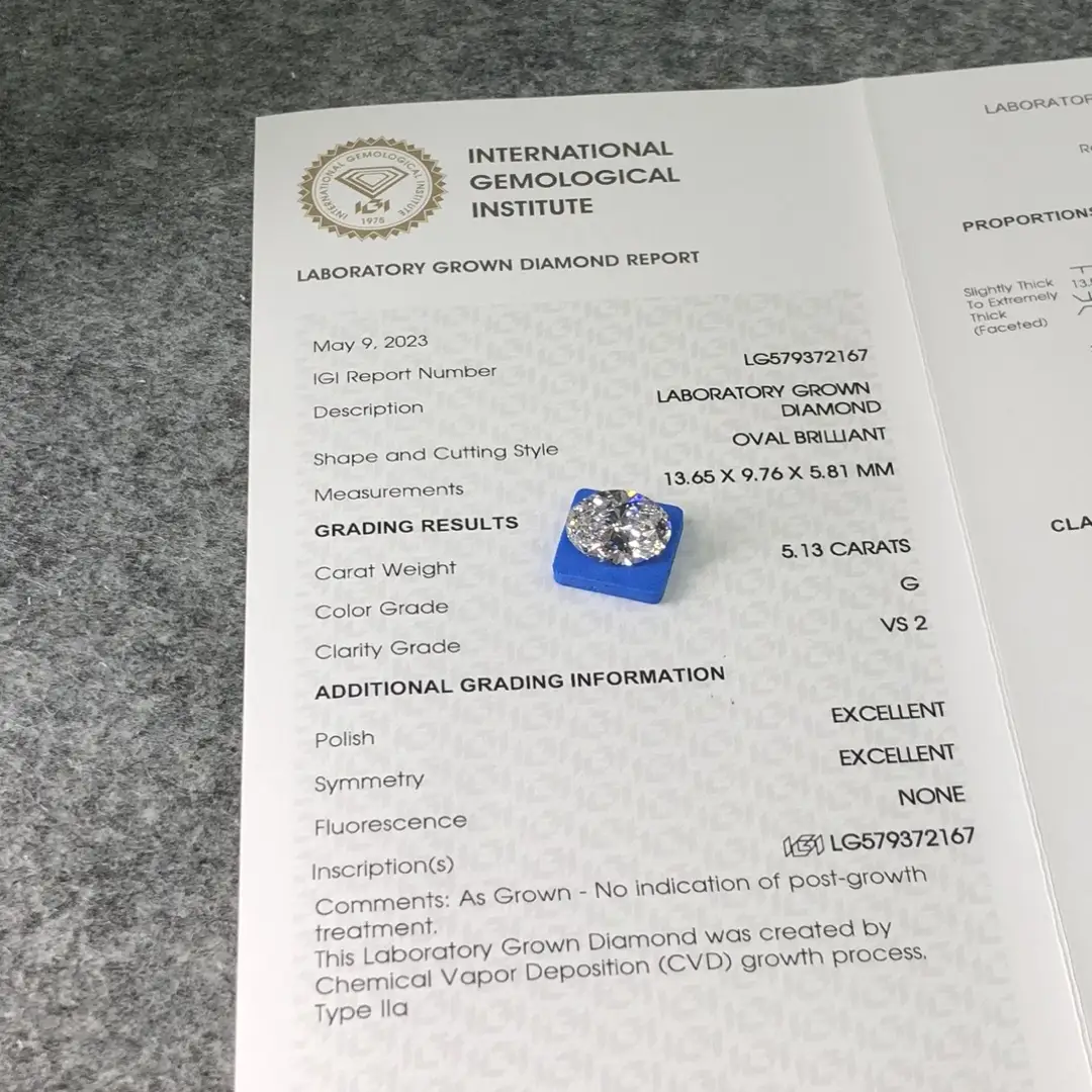 5 Carat Lab Grown Diamond - IGI Certified 6
