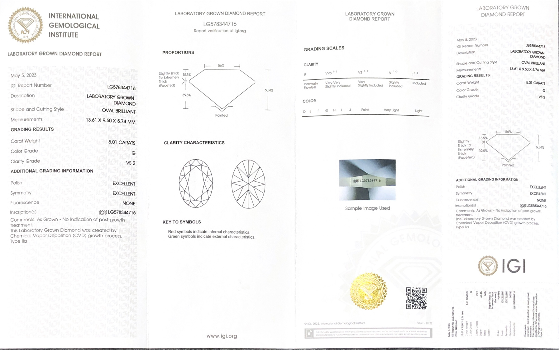 Labing maayo nga IGI Oval 5.01CT G VS2 EX EX CVD LG578344716 Lab Grown Diamond Company - Messi Alahas 14