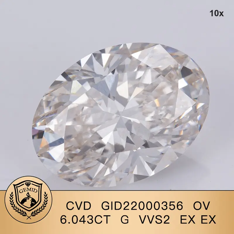 Lab GID CVD Diamond GID22000356 0V 6.043CT G VS2 EX EX 1