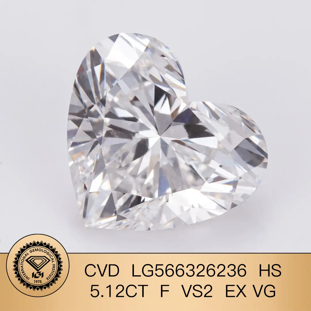 Diamond Lab Cut CVD CHARCH 5.12CT F VS2 EX VG LG566326236 | Gioielli Messi 1