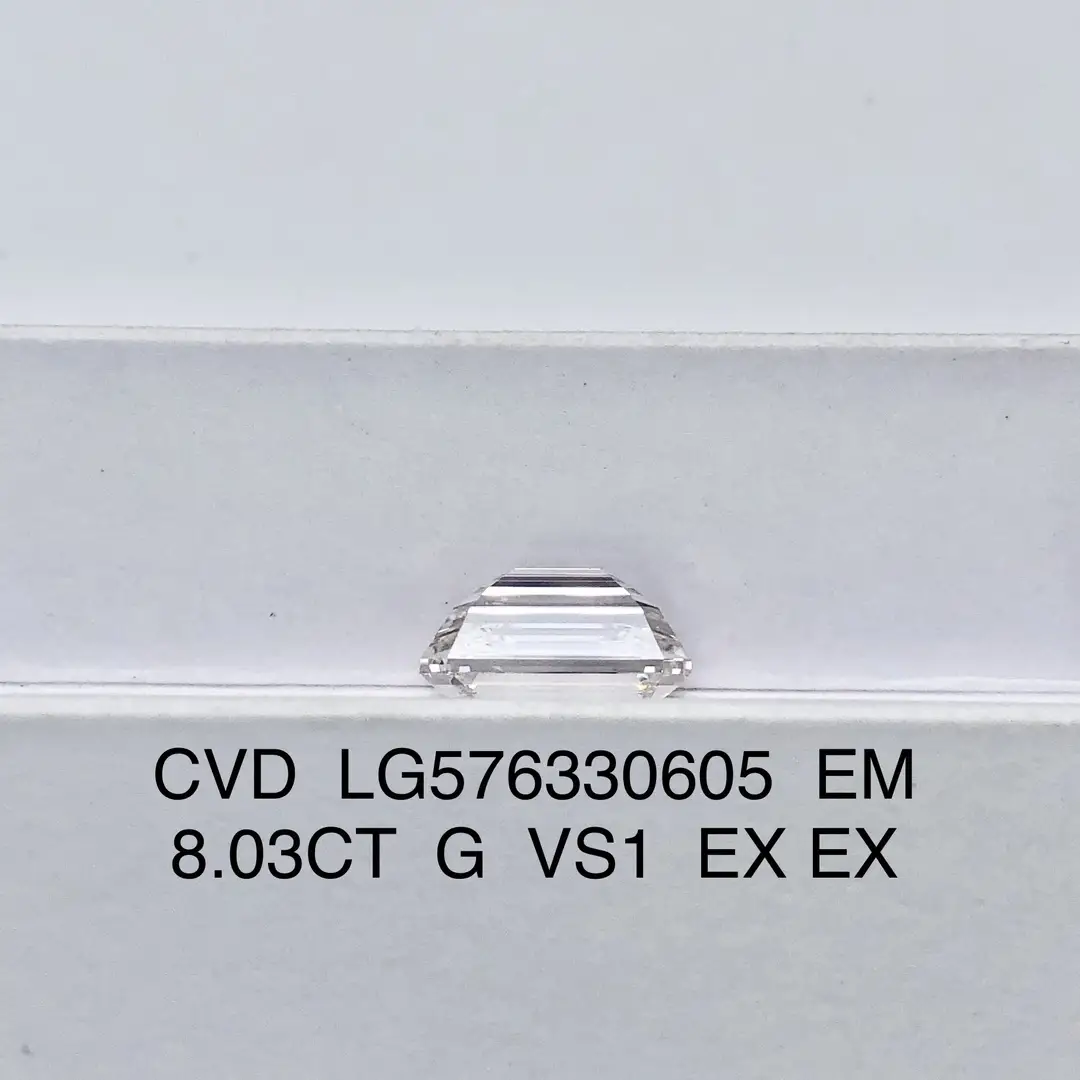 IGI Certified Lab Grown Diamond Grader - 8.03CT Emerald Cut 5