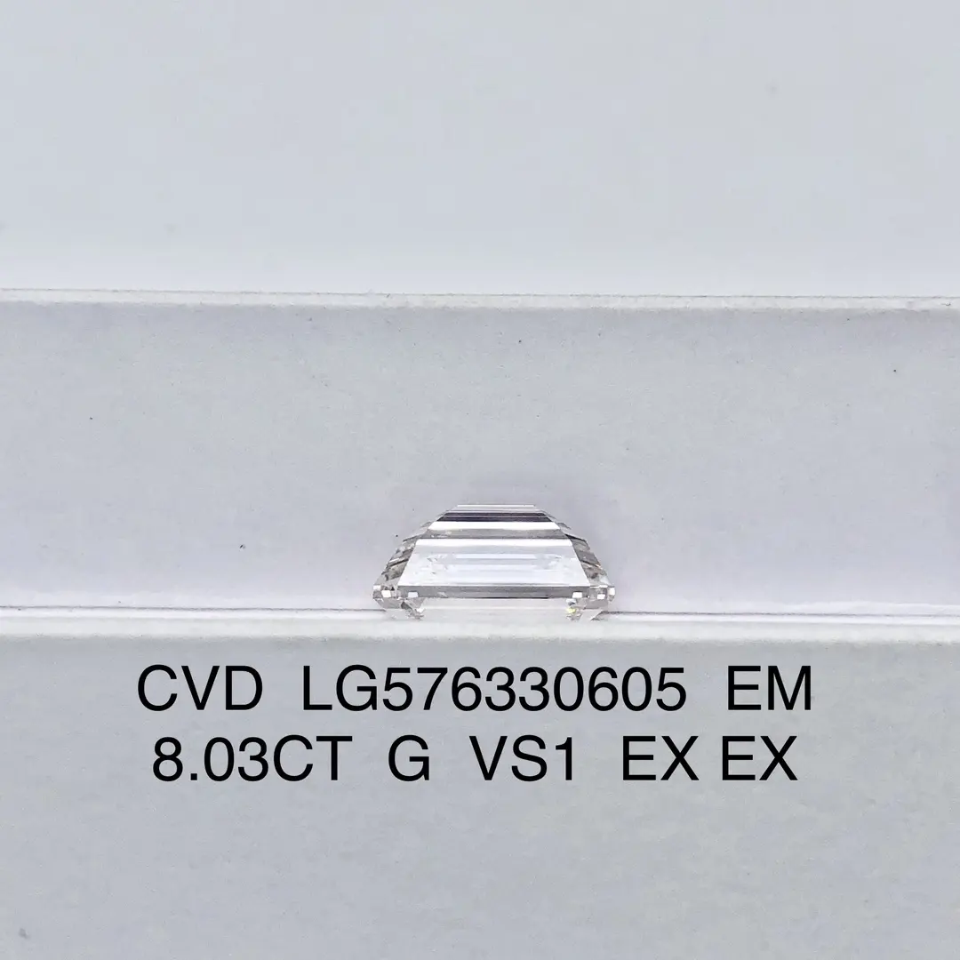 IGI Certified Lab Grown Diamond Grader - 8.03CT Emerald Cut 5