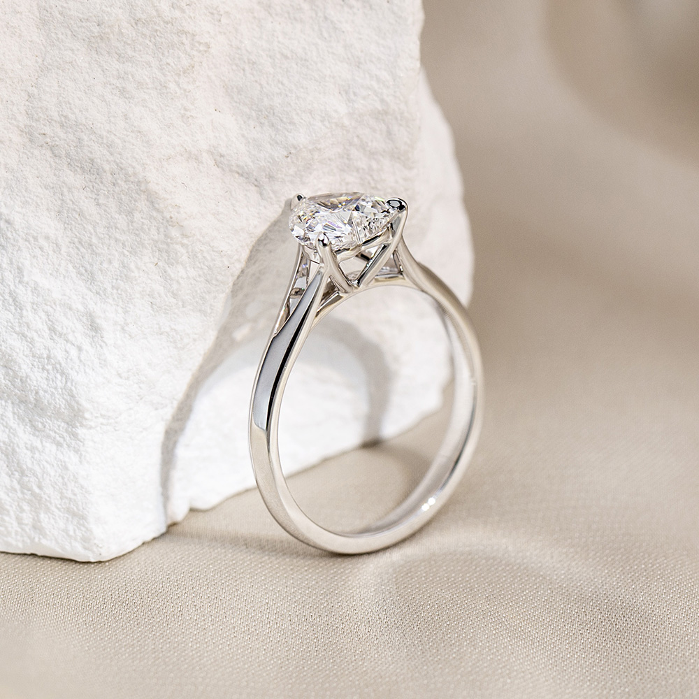 MSR-1730 18K White Gold Heart Shape Lab Grown Diamond Custom Ring 11