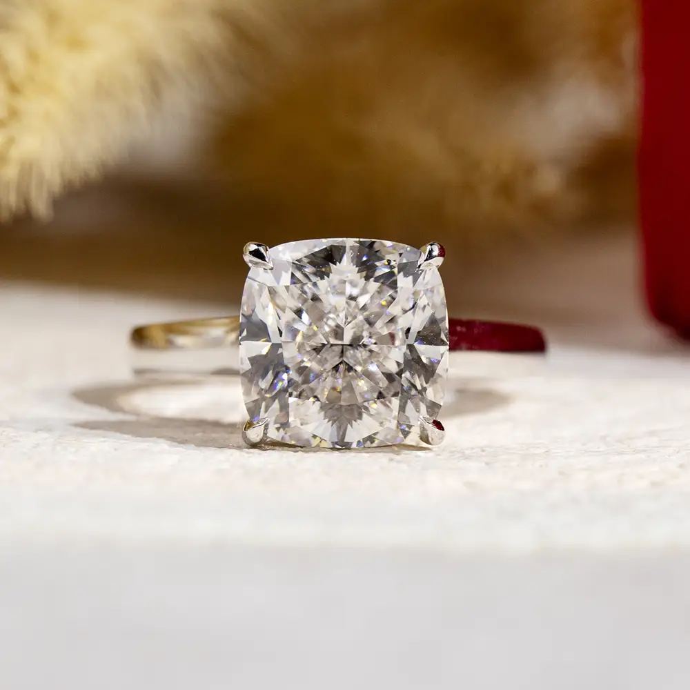 MSR -1708 IGI 5.64ct D vs1 Cishion Shape Lab Anello di diamanti coltivato Diamond Anello Solitatore oro - Messijewelry 1