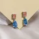 18K White Gold Lab Diamond Earrings - Customizable Designs 5