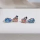 18K White Gold Lab Diamond Earrings - Customizable Designs 4