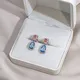 18K White Gold Lab Diamond Earrings - Customizable Designs 3