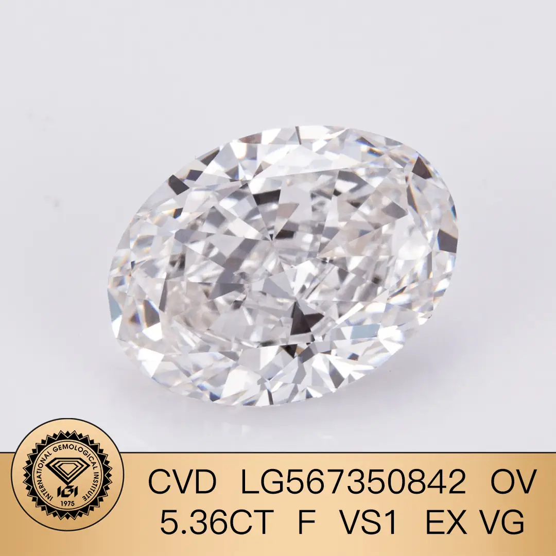 Ovale 5.36ct f vs1 ex vg LG567350842 IGI Lab Grown Diamond 1