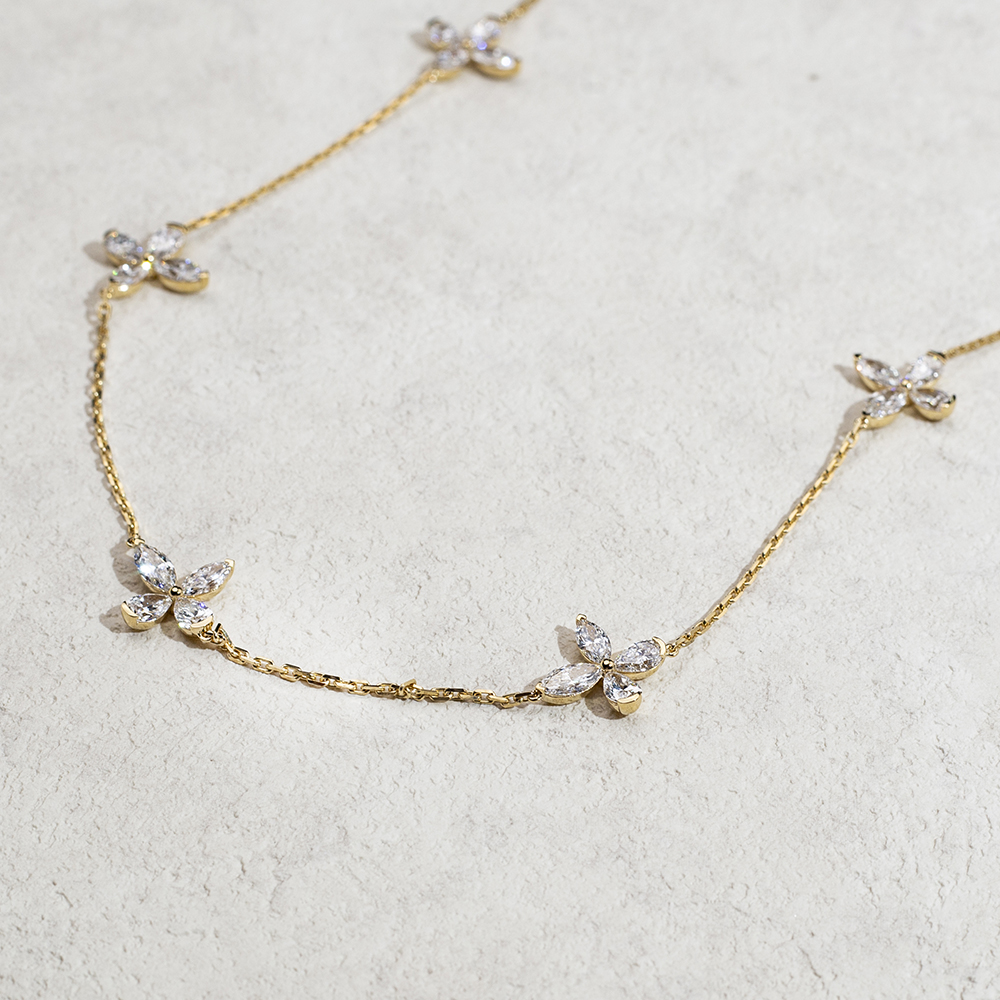 Kalung Fesyen Kuning Berlian Disesuaikan Makmal MSN-845 | Barang Kemas Messi 11