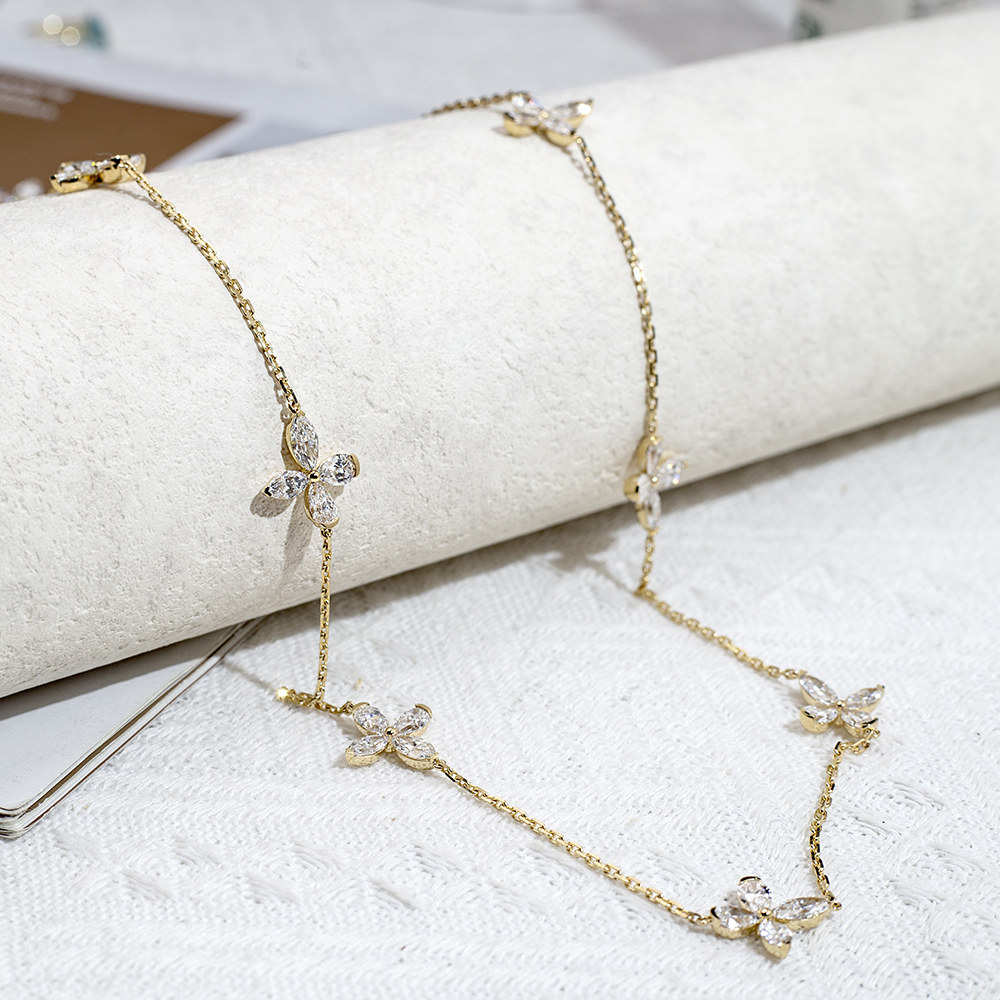 Kalung Fesyen Kuning Berlian Disesuaikan Makmal MSN-845 | Barang Kemas Messi 9