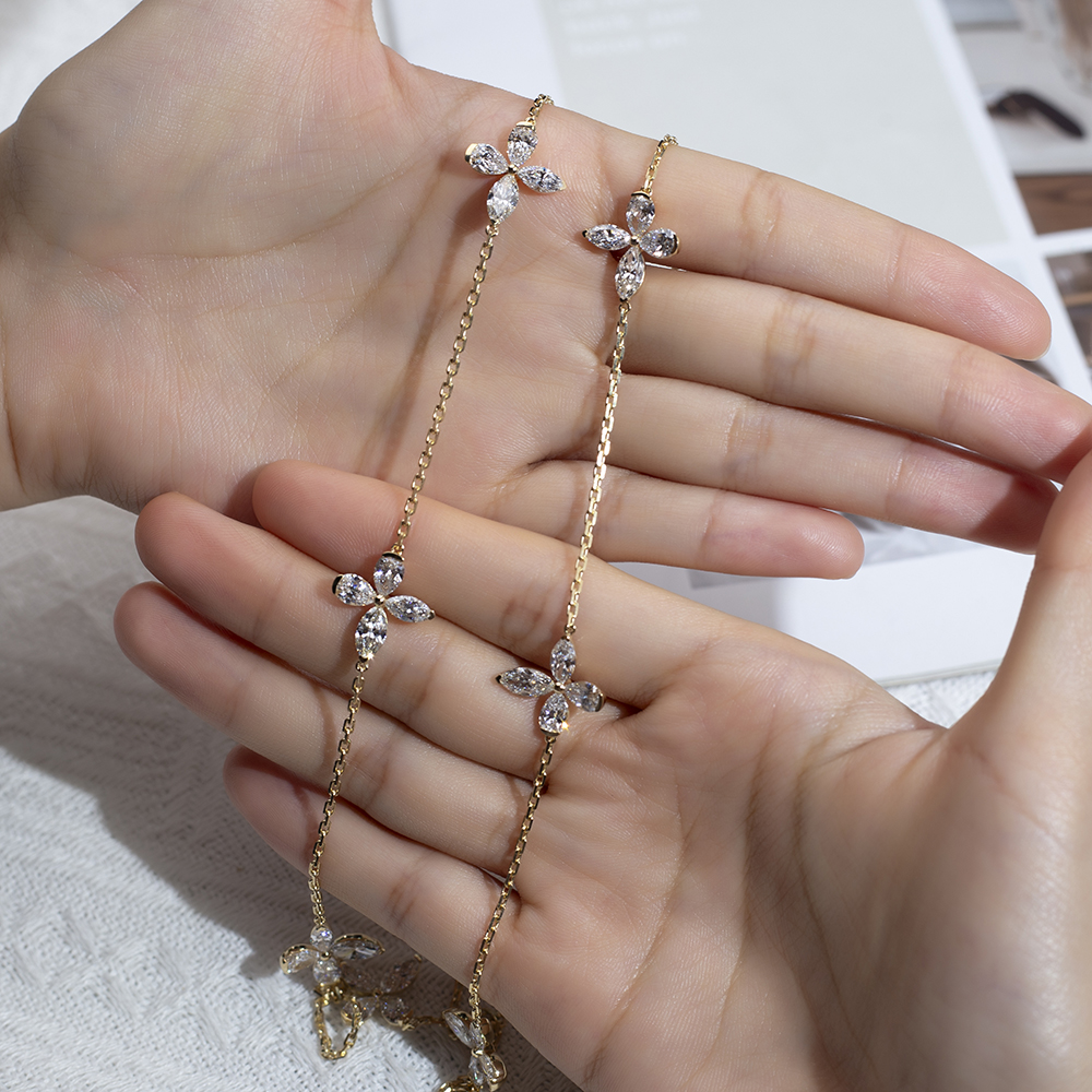 Kalung Fesyen Kuning Berlian Disesuaikan Makmal MSN-845 | Barang Kemas Messi 14