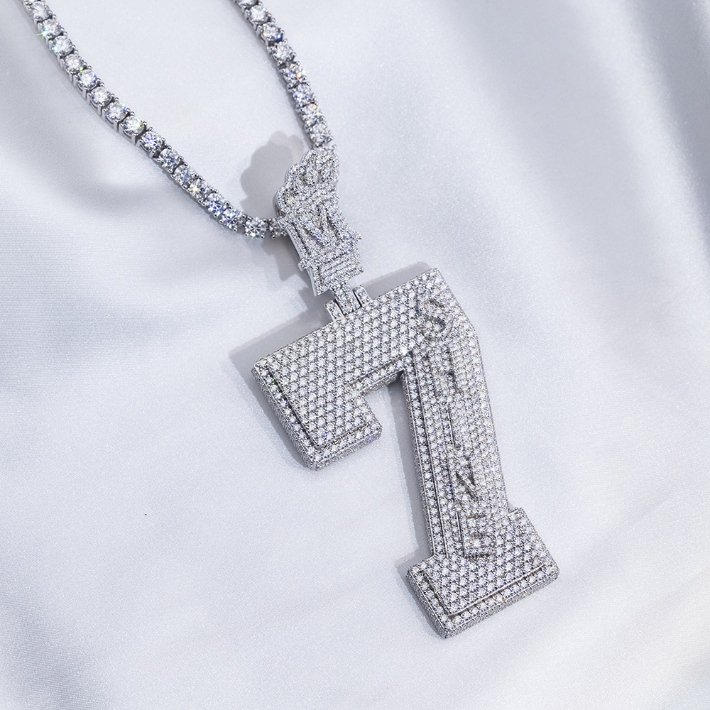 MSN-842  moissanite 925Sliver Pendant Necklace - Messijewelry 9