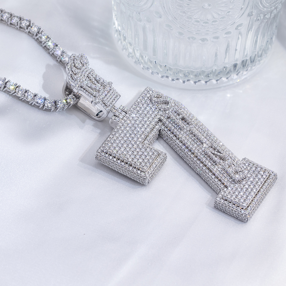 MSN-842  moissanite 925Sliver Pendant Necklace - Messijewelry 14