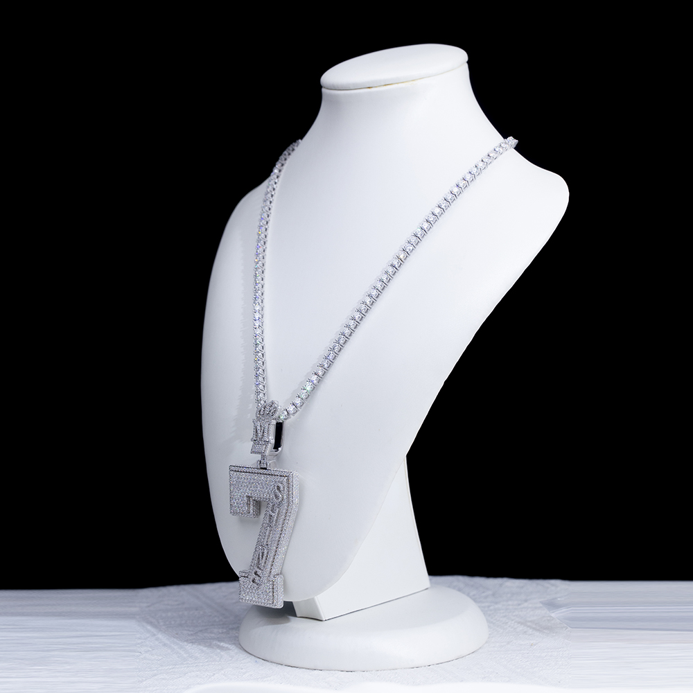 MSN-842  moissanite 925Sliver Pendant Necklace - Messijewelry 11